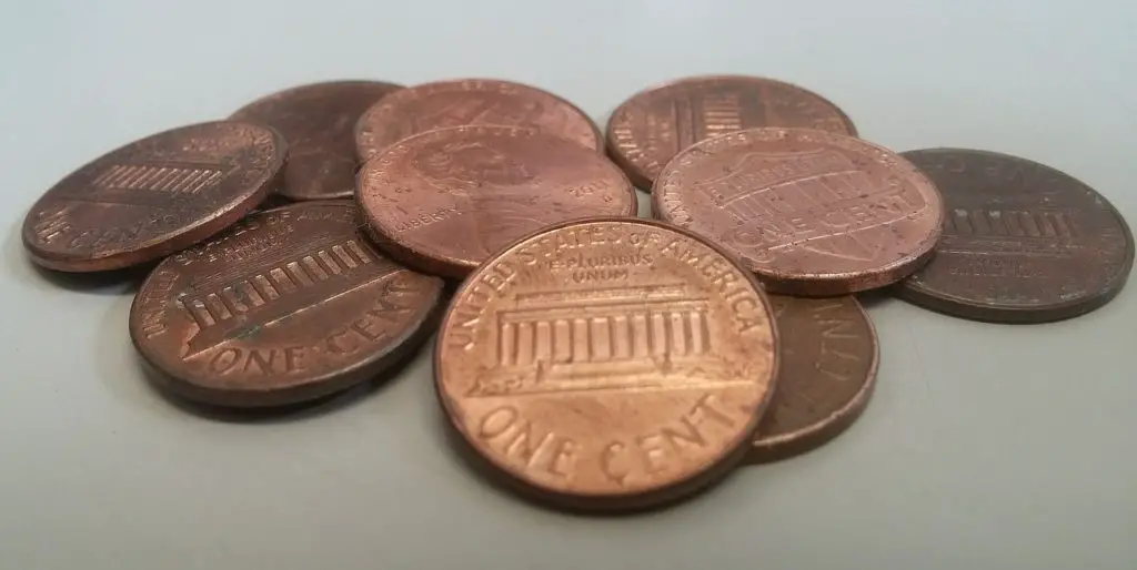 pennies in a roll